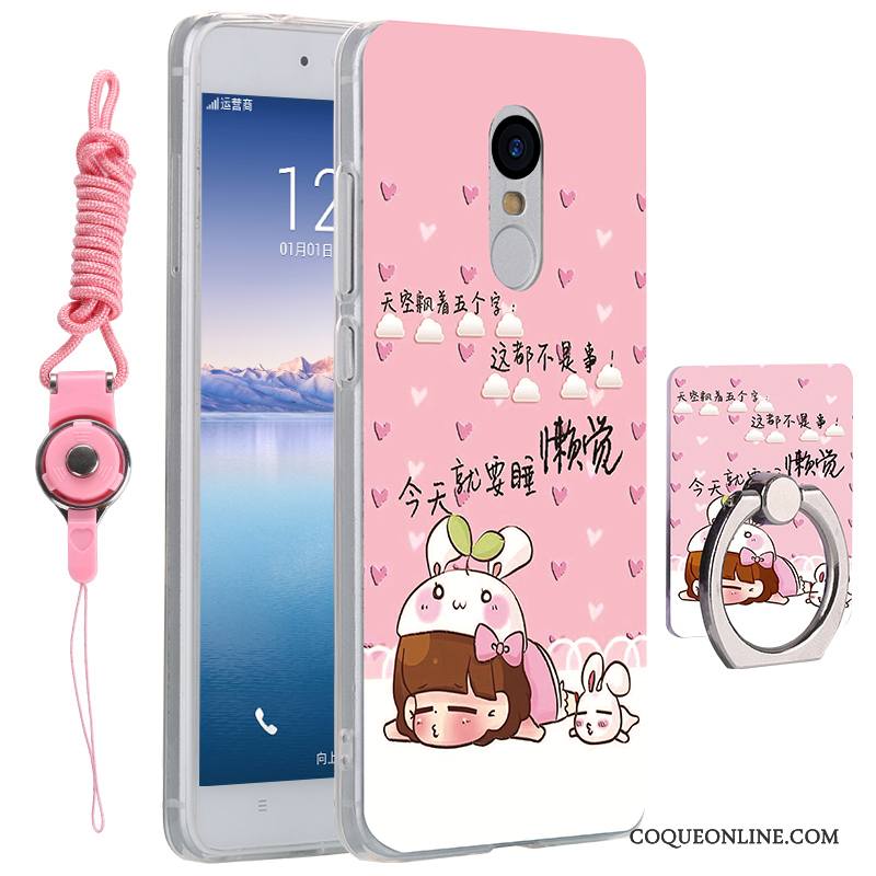 Redmi Note 4x Coque Incassable Rose Ornements Suspendus Fluide Doux Tendance Étui Dessin Animé