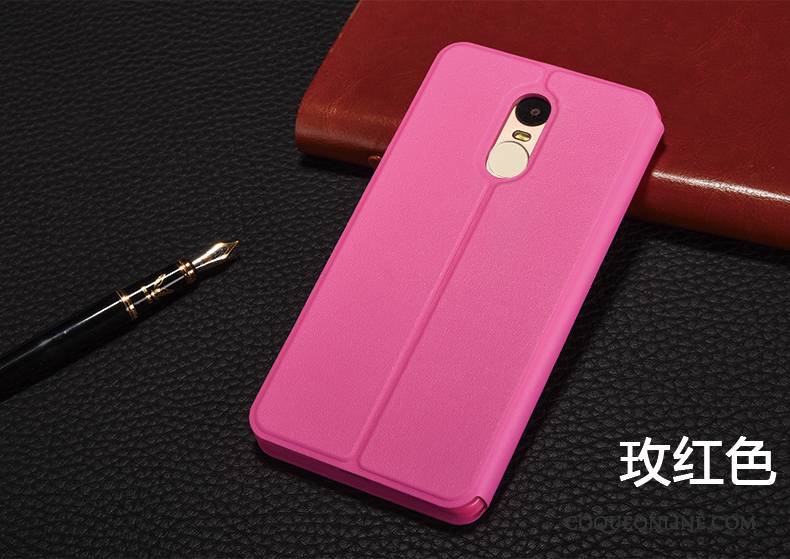 Redmi Note 4x Coque Étui Petit Rouge Or Téléphone Portable Housse Étui En Cuir