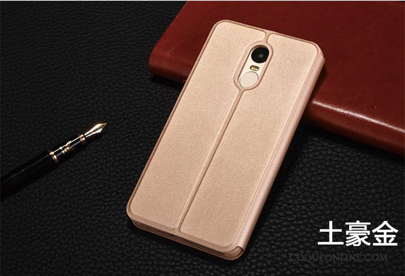 Redmi Note 4x Coque Étui Petit Rouge Or Téléphone Portable Housse Étui En Cuir