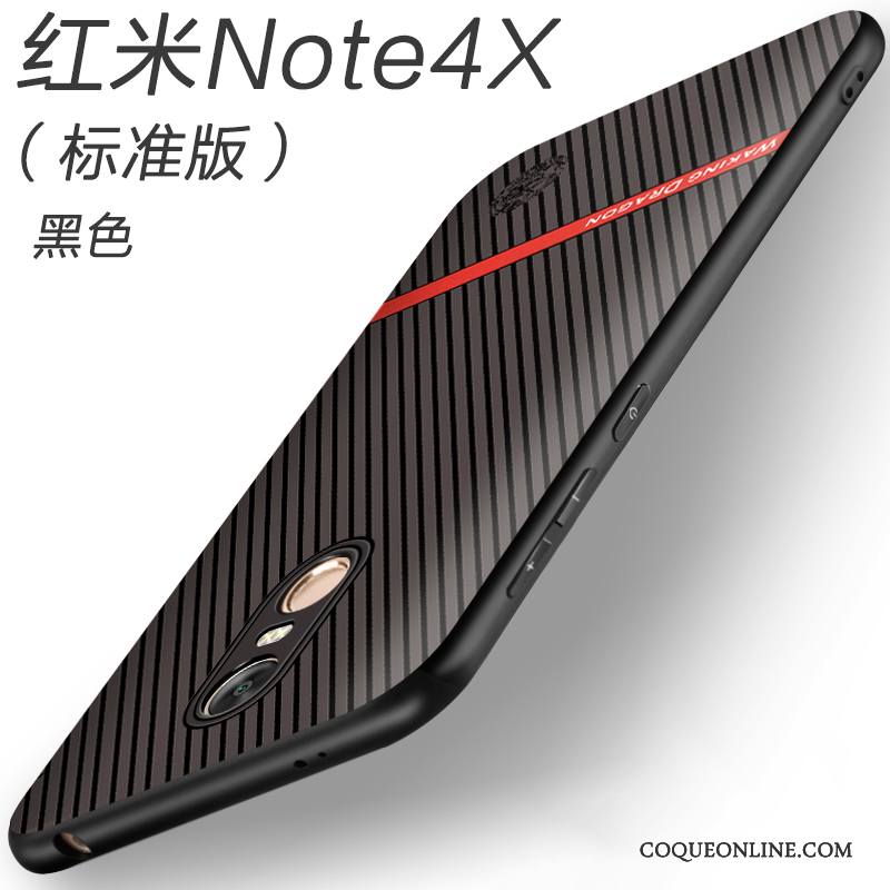 Redmi Note 4x Délavé En Daim Gaufrage Antidérapant Haute Coque De Téléphone Rouge Légères