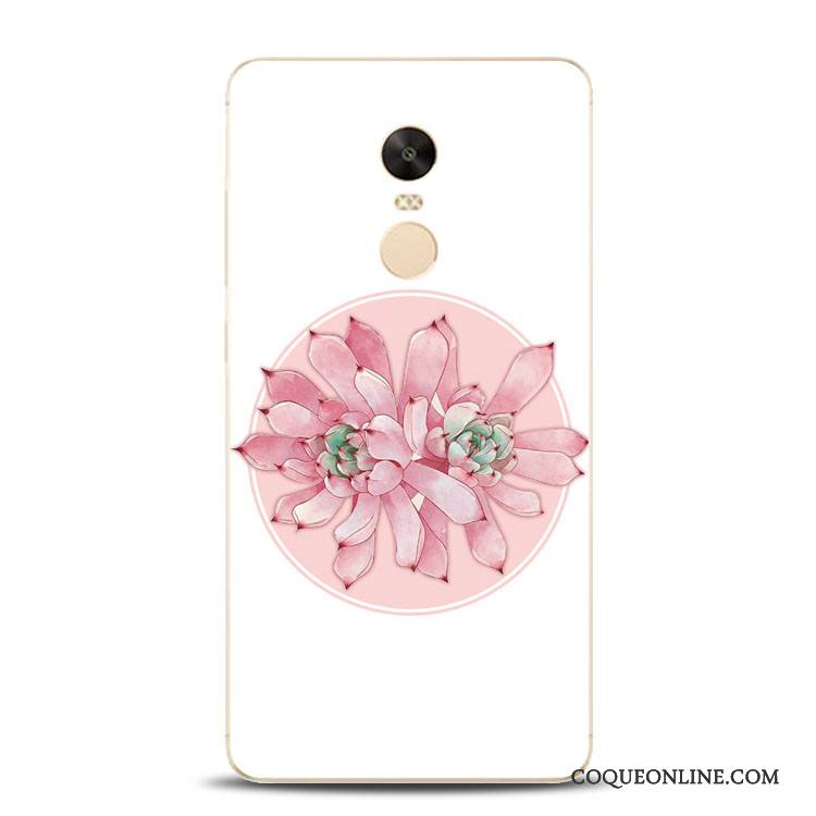 Redmi Note 4x Fleur De Pêche Silicone Rose Coque Fluide Doux Incassable Rouge