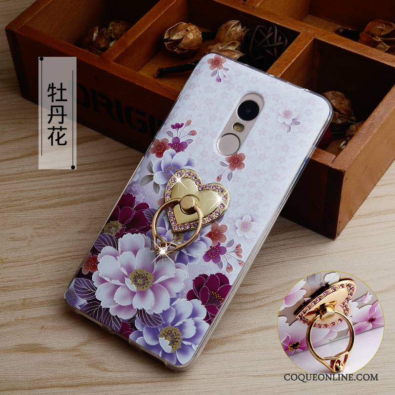 Redmi Note 4x Incassable Coque Haute Rose De Téléphone Anneau Petit