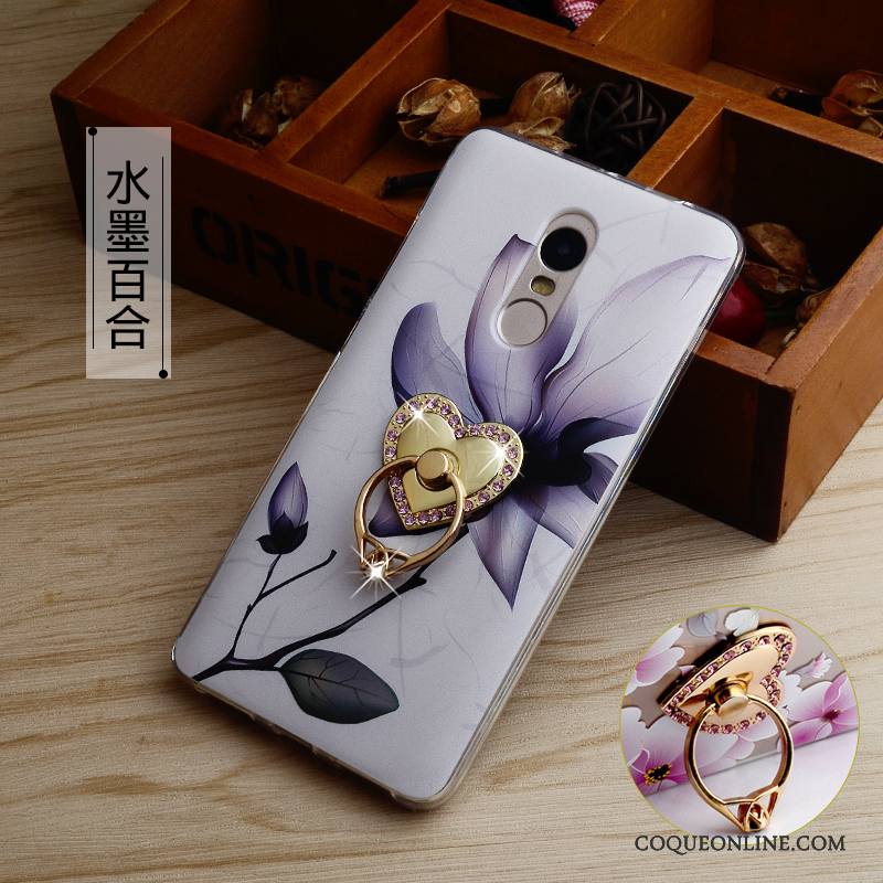 Redmi Note 4x Incassable Coque Haute Rose De Téléphone Anneau Petit