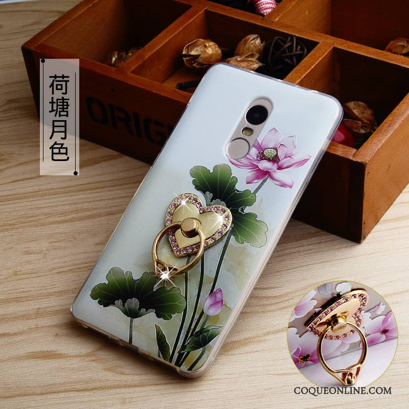 Redmi Note 4x Incassable Coque Haute Rose De Téléphone Anneau Petit