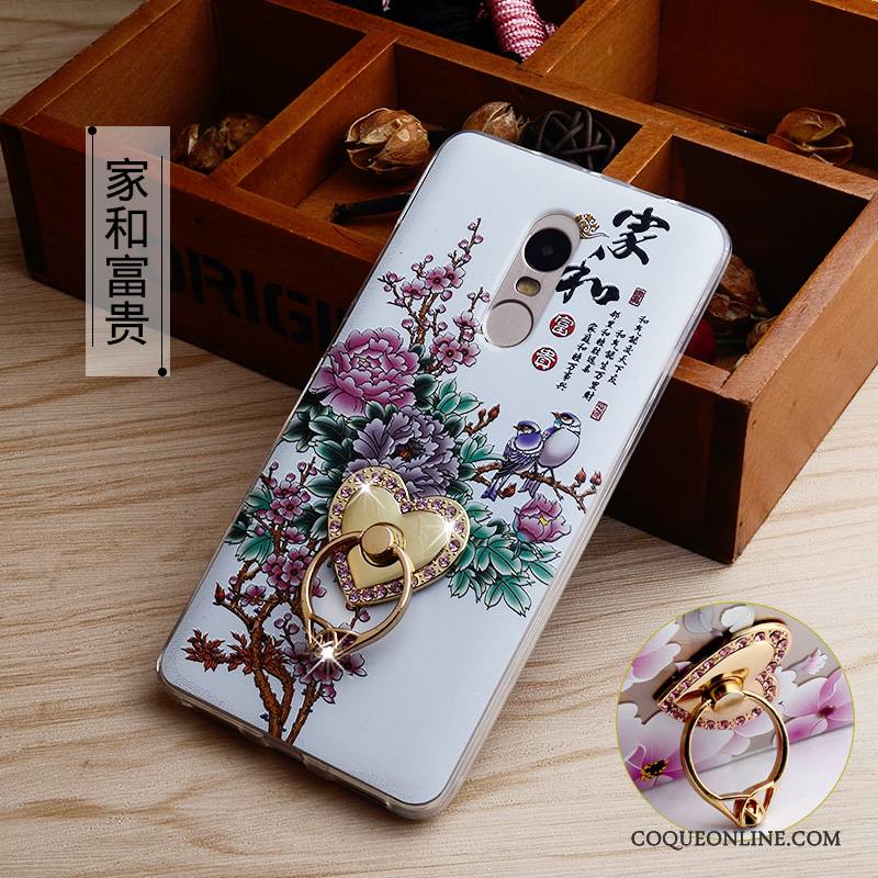 Redmi Note 4x Incassable Coque Haute Rose De Téléphone Anneau Petit