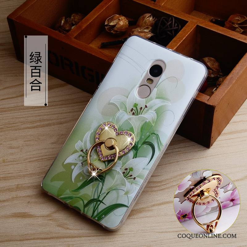 Redmi Note 4x Incassable Coque Haute Rose De Téléphone Anneau Petit