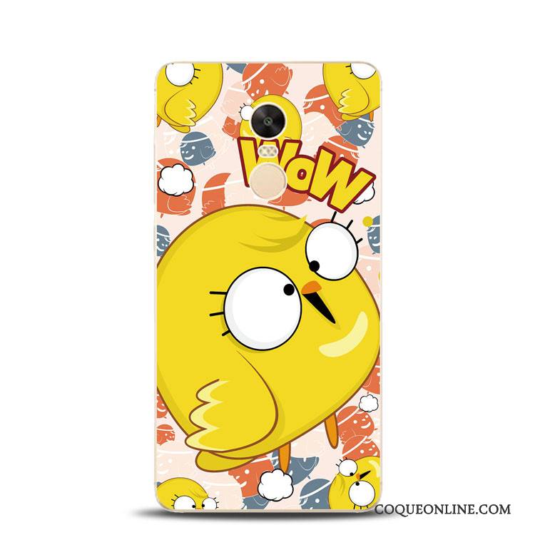 Redmi Note 4x Jaune Gaufrage Support Fluide Doux Rouge Coque Poulet