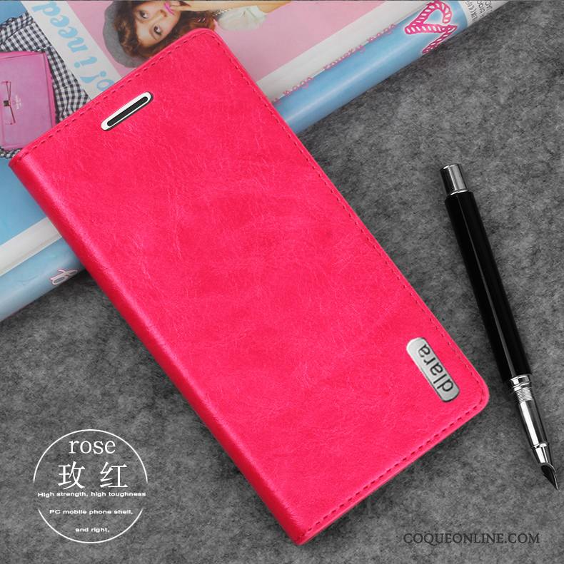 Redmi Note 4x Protection Marron Rouge Étui Étui En Cuir Téléphone Portable Coque De Téléphone