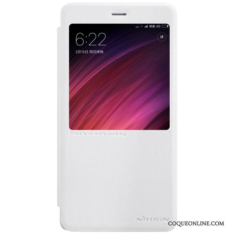 Redmi Note 4x Rouge Protection Dormance Housse Étui Étui En Cuir Coque