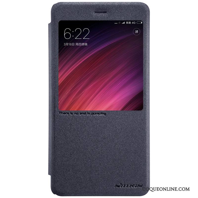 Redmi Note 4x Rouge Protection Dormance Housse Étui Étui En Cuir Coque