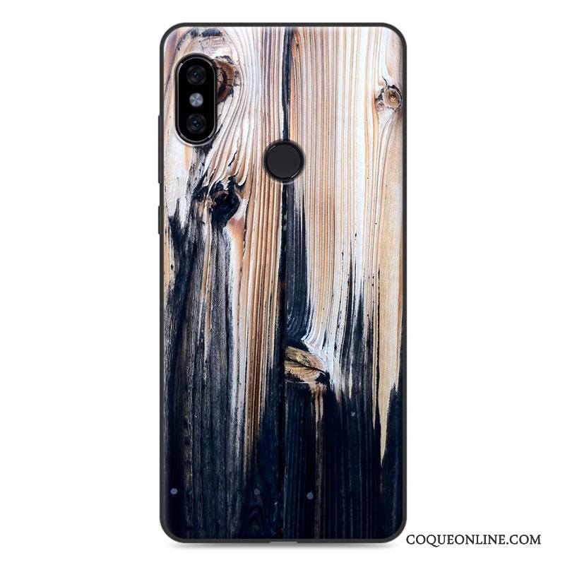 Redmi Note 5 Coque Vintage Délavé En Daim Bois Incassable Étui Tendance Peinture