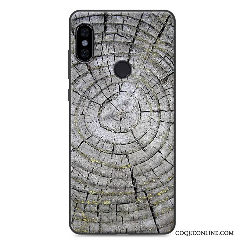 Redmi Note 5 Coque Vintage Délavé En Daim Bois Incassable Étui Tendance Peinture