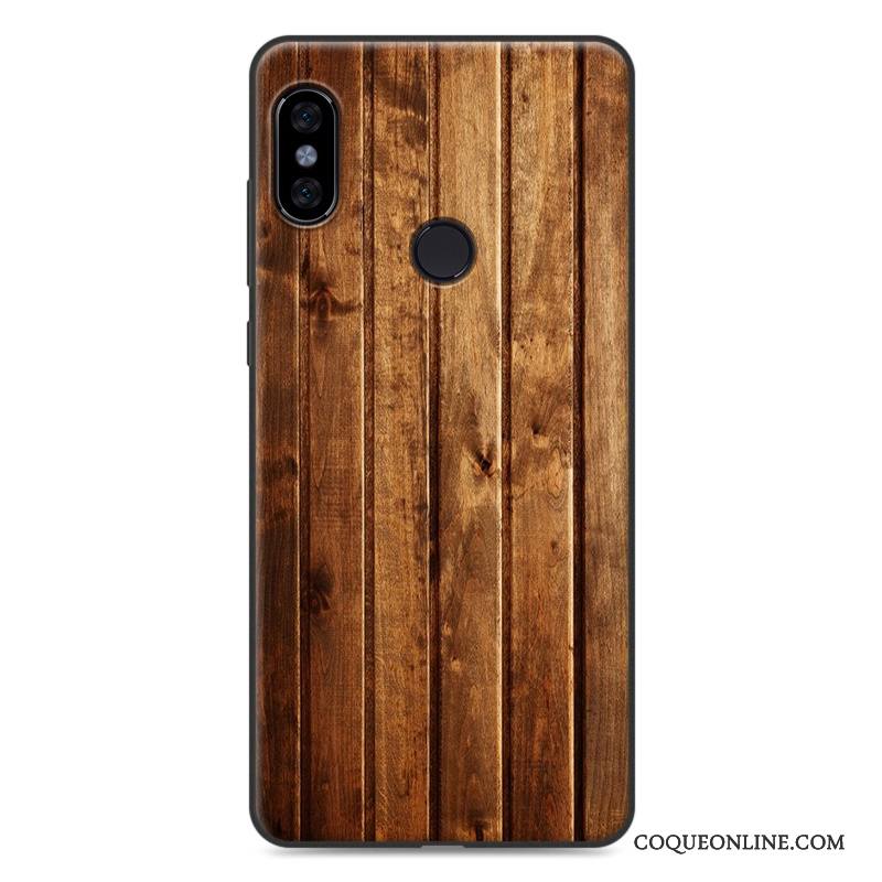 Redmi Note 5 Coque Vintage Délavé En Daim Bois Incassable Étui Tendance Peinture