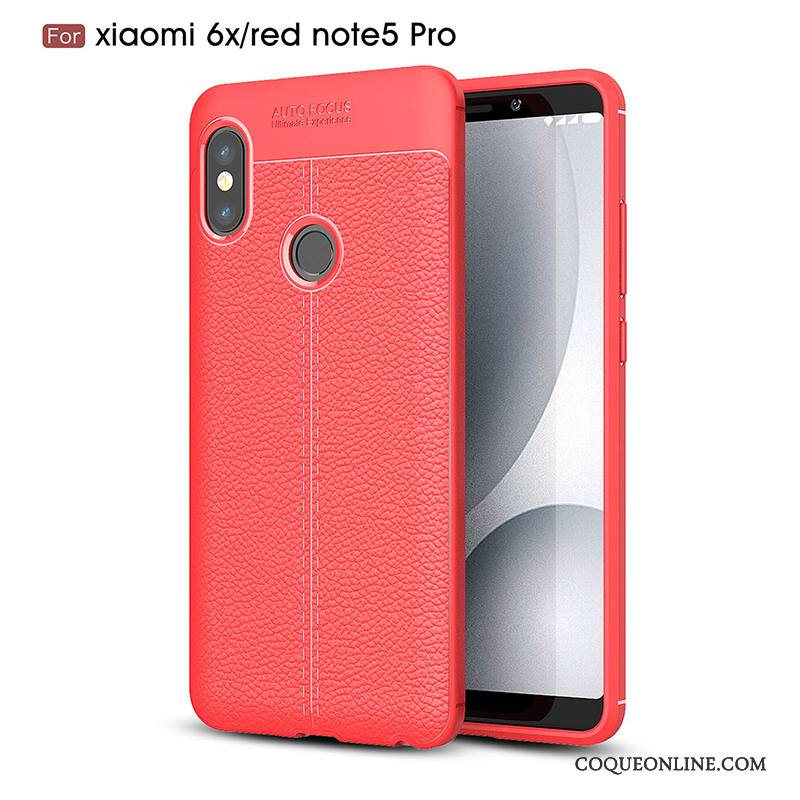Redmi Note 5 Pro Coque Créatif Silicone Petit Incassable Tout Compris Personnalité Rouge