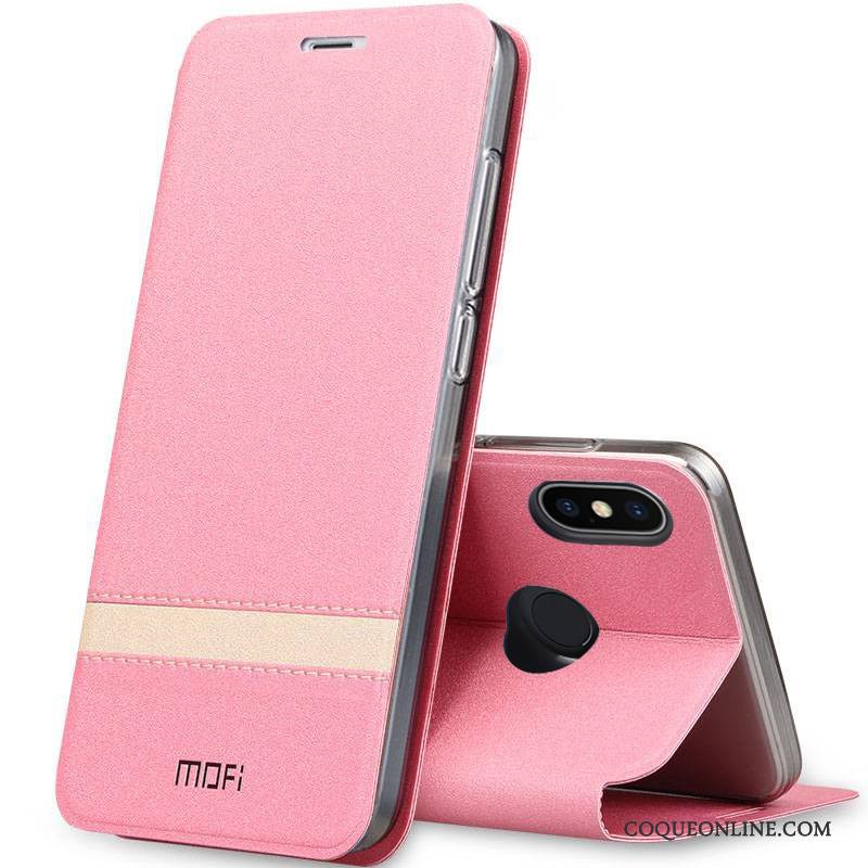 Redmi Note 5 Pro Coque Housse Incassable Tout Compris Silicone Rose Rouge Protection