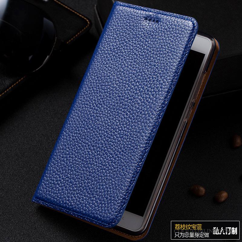 Redmi Note 5 Étui En Cuir Protection Téléphone Portable Coque De Téléphone Litchi Cuir Véritable Housse