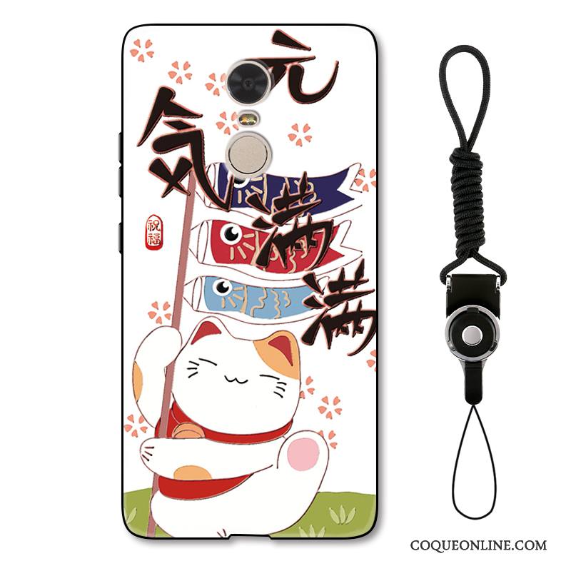 Redmi Note 5a Coque De Téléphone Protection Dessin Animé Chat Rouge Richesse De Fête