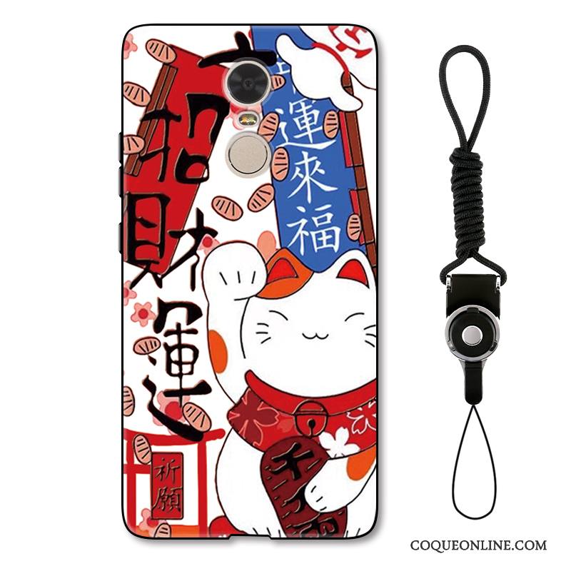 Redmi Note 5a Coque De Téléphone Protection Dessin Animé Chat Rouge Richesse De Fête