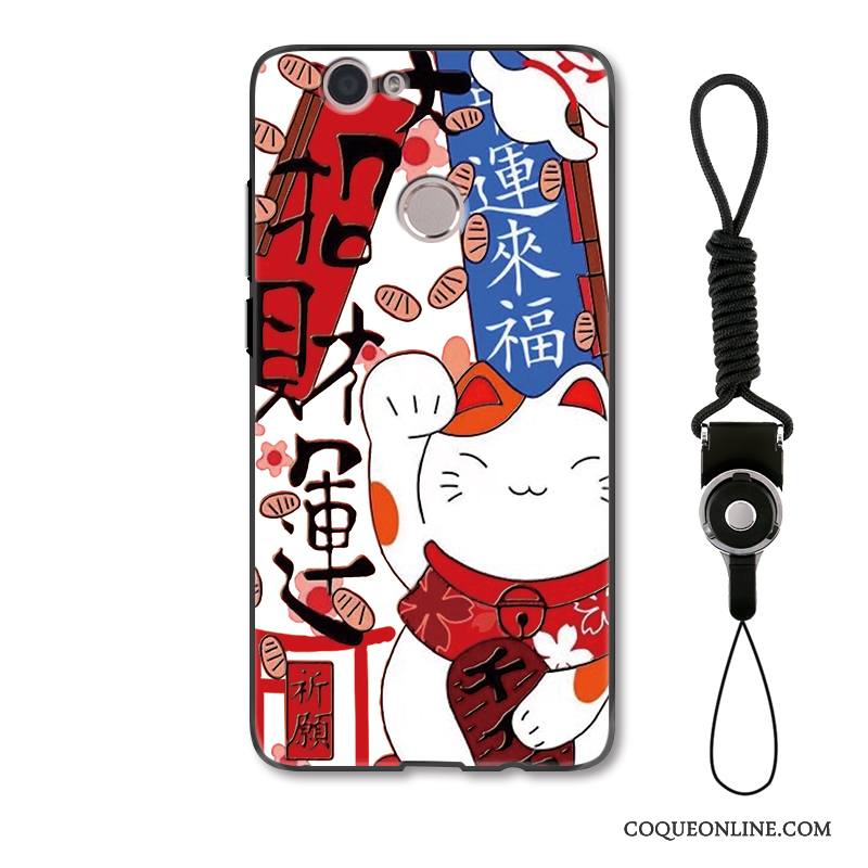 Redmi Note 5a Coque De Téléphone Protection Dessin Animé Chat Rouge Richesse De Fête