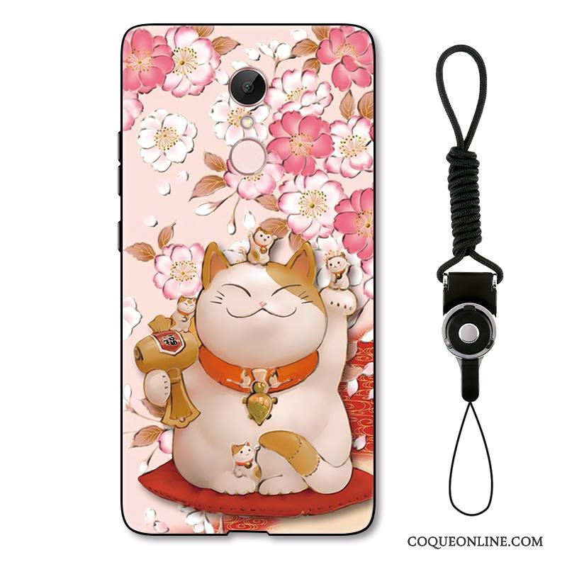 Redmi Note 5a Coque De Téléphone Protection Dessin Animé Chat Rouge Richesse De Fête