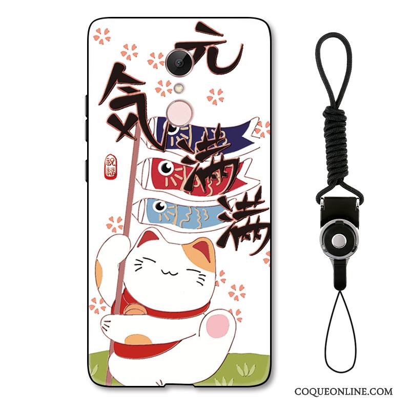 Redmi Note 5a Coque De Téléphone Protection Dessin Animé Chat Rouge Richesse De Fête