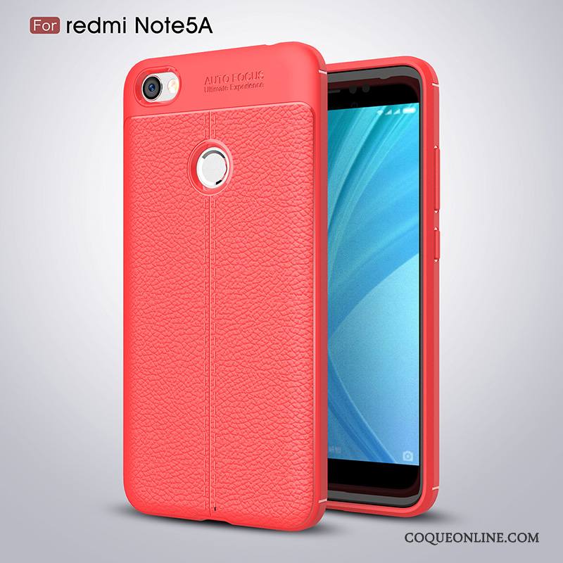 Redmi Note 5a Coque Incassable Fluide Doux Silicone Petit Haute Personnalité Rouge