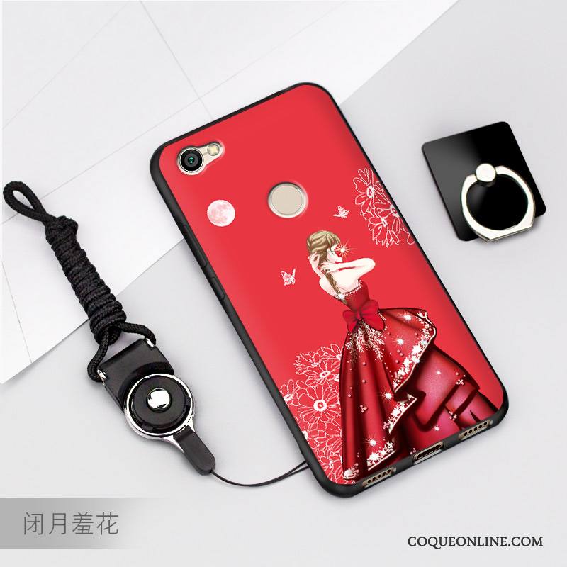 Redmi Note 5a Coque Noir Tout Compris Téléphone Portable Rouge Silicone Incassable Haute