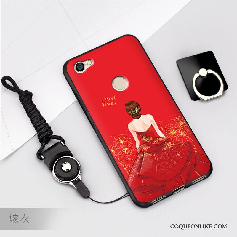 Redmi Note 5a Coque Noir Tout Compris Téléphone Portable Rouge Silicone Incassable Haute