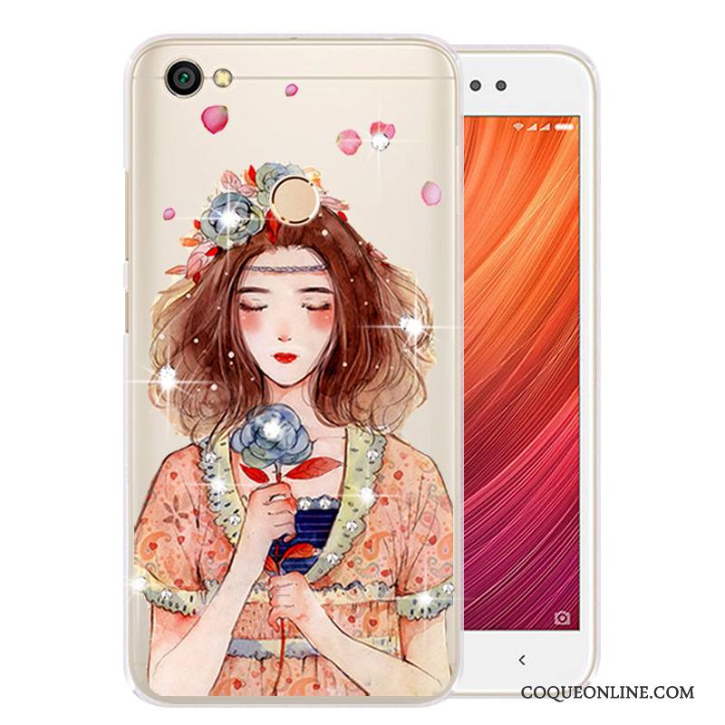 Redmi Note 5a Dessin Animé Vert Téléphone Portable Rouge Étui Coque De Téléphone Clair