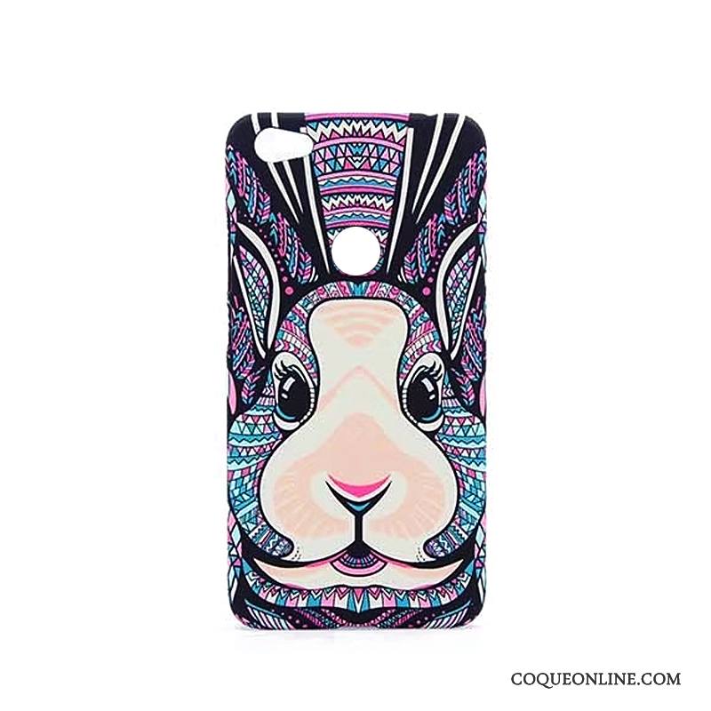 Redmi Note 5a Délavé En Daim Gaufrage Violet Coque De Téléphone Étui Dessin Animé Animal