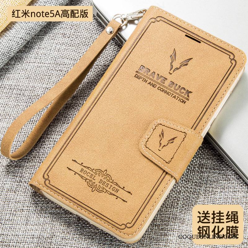 Redmi Note 5a Housse Étui En Cuir Coque De Téléphone Protection Tout Compris Vintage Petit