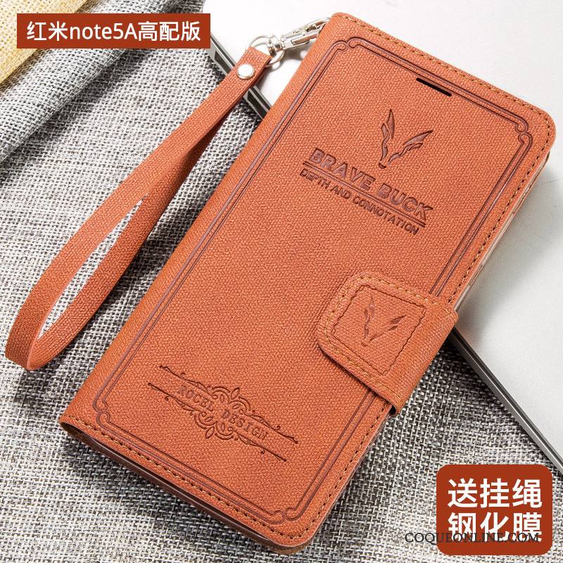 Redmi Note 5a Housse Étui En Cuir Coque De Téléphone Protection Tout Compris Vintage Petit