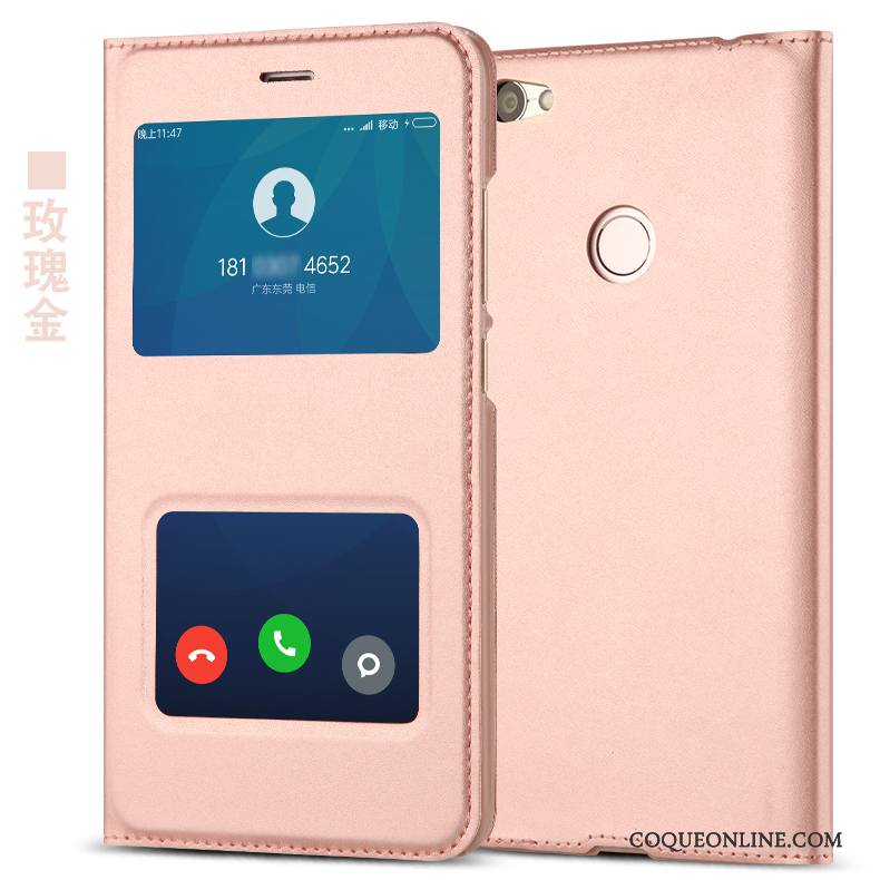 Redmi Note 5a Incassable Protection Rouge Noir Clamshell Étui En Cuir Coque De Téléphone