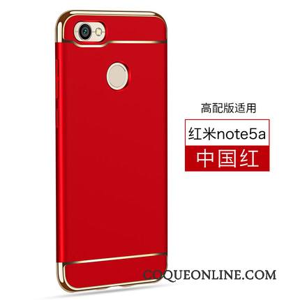 Redmi Note 5a Incassable Étui Noir Rouge Coque De Téléphone Protection Haute