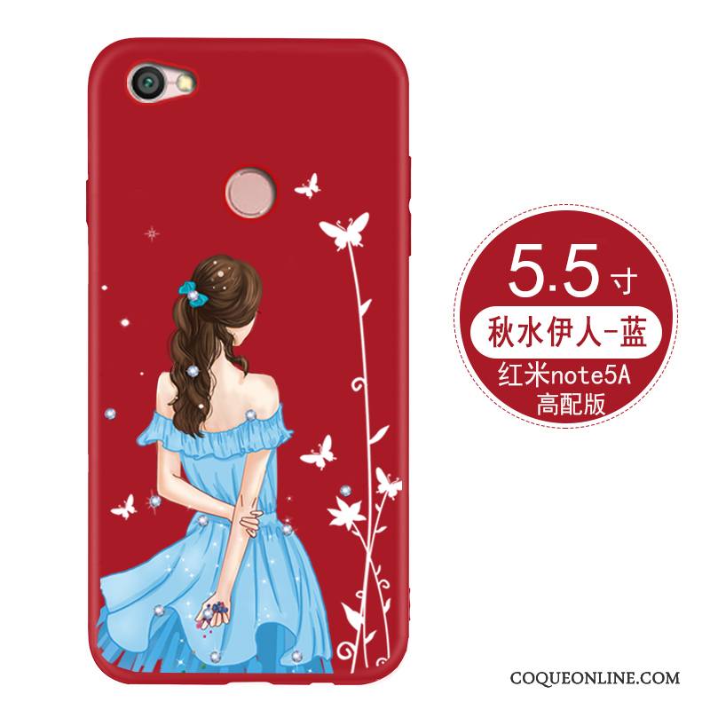 Redmi Note 5a Personnalité Haute Étui Rouge Silicone Protection Coque De Téléphone