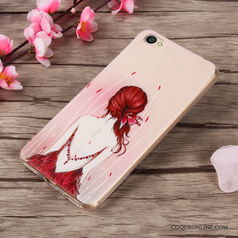 Redmi Note 5a Petit Silicone Coque De Téléphone Étui Fluide Doux Peinture Rouge