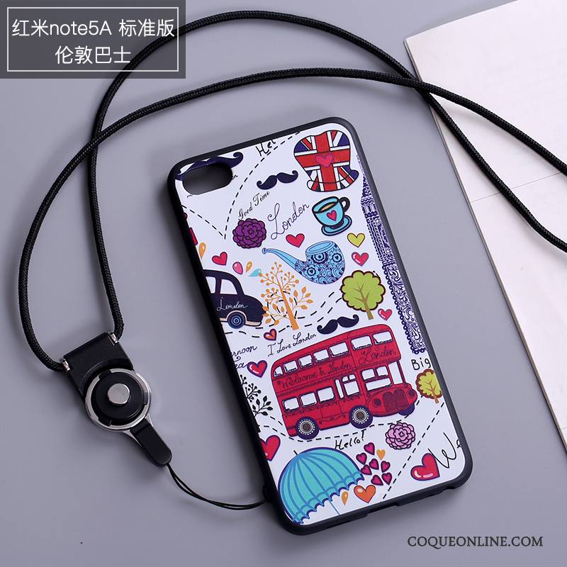 Redmi Note 5a Protection Tout Compris Étui Coque De Téléphone Blanc Rouge Dessin Animé