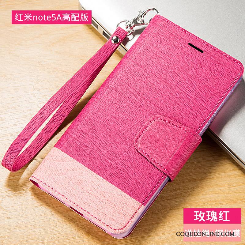 Redmi Note 5a Rouge Coque De Téléphone Haute Incassable Étui En Cuir Protection Petit