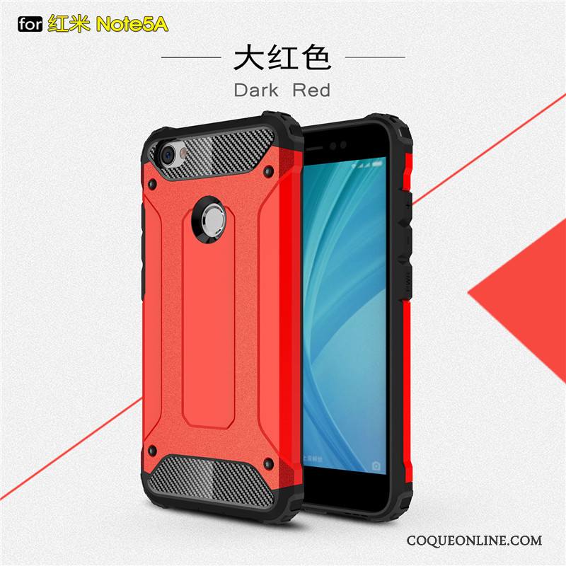 Redmi Note 5a Rouge Étui Difficile Petit Argent Silicone Coque De Téléphone