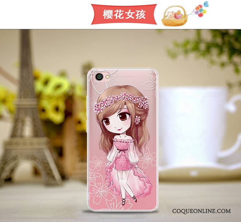 Redmi Note 5a Transparent Rouge Rose Silicone Coque Étui Petit