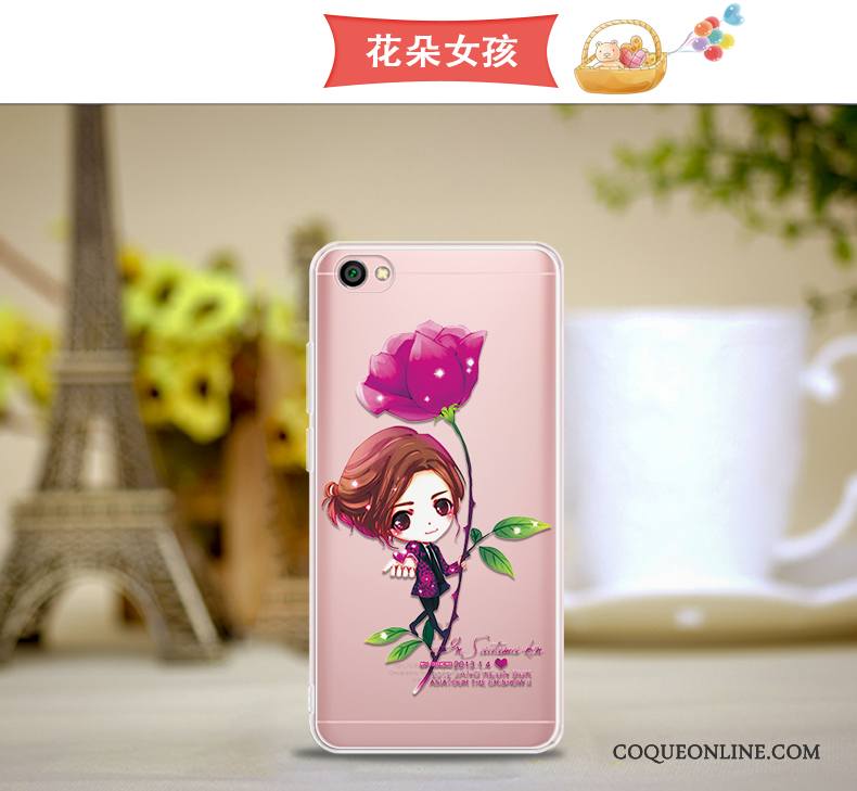 Redmi Note 5a Transparent Rouge Rose Silicone Coque Étui Petit