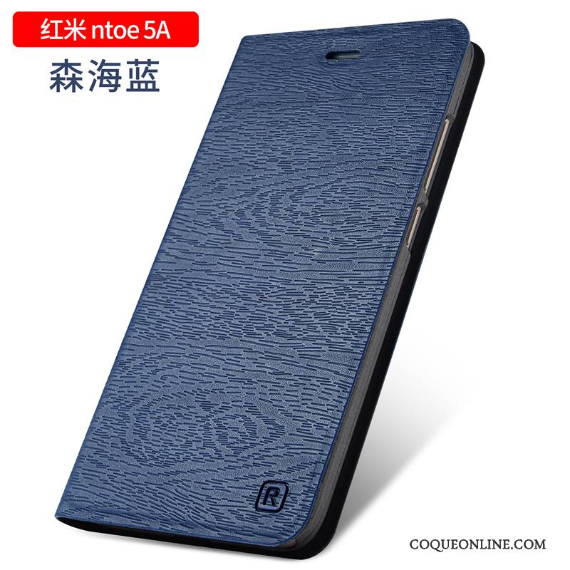 Redmi Note 5a Étui En Cuir Clamshell Incassable Coque De Téléphone Protection Rouge