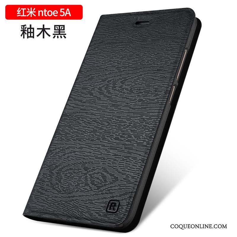 Redmi Note 5a Étui En Cuir Clamshell Incassable Coque De Téléphone Protection Rouge