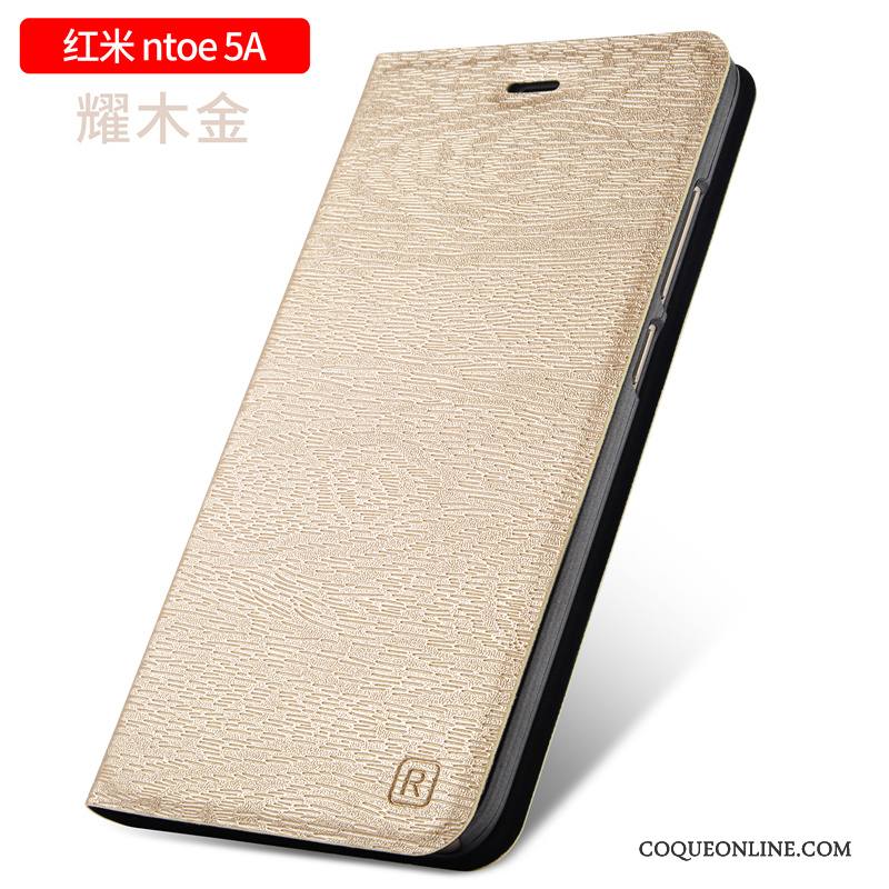 Redmi Note 5a Étui En Cuir Clamshell Incassable Coque De Téléphone Protection Rouge