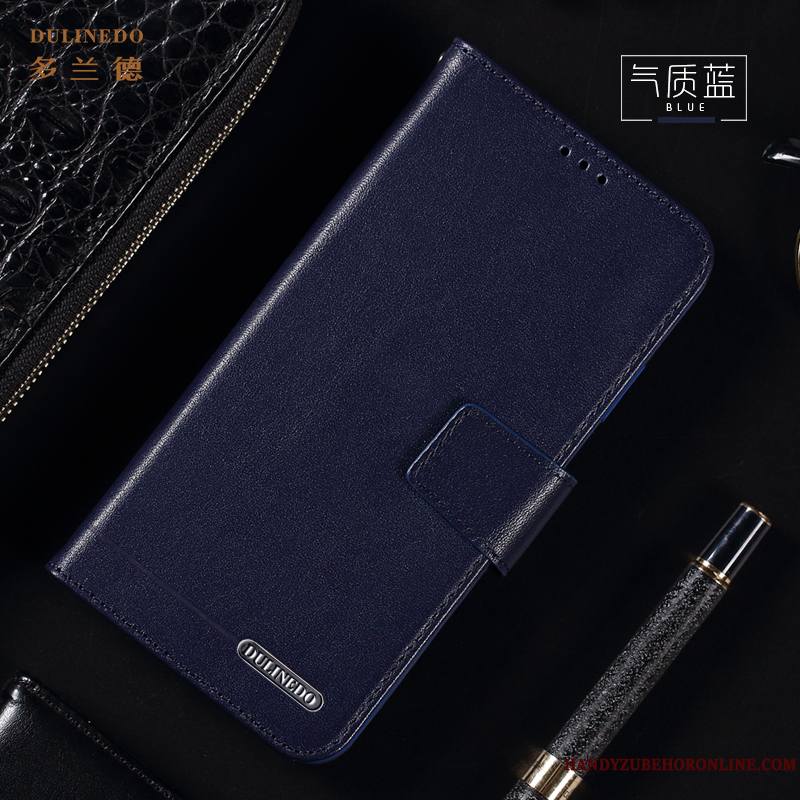 Redmi Note 6 Pro Coque Rouge Étui En Cuir Petit Invisible Tout Compris Support Incassable