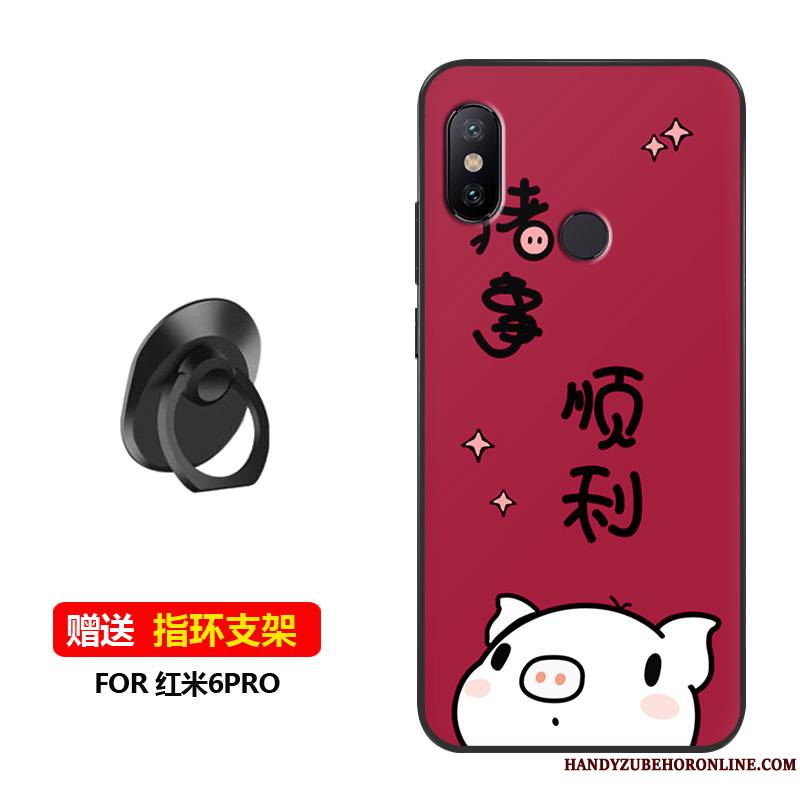 Redmi Note 6 Pro Coque Tempérer Incassable Téléphone Portable Délavé En Daim Membrane Étui Protection