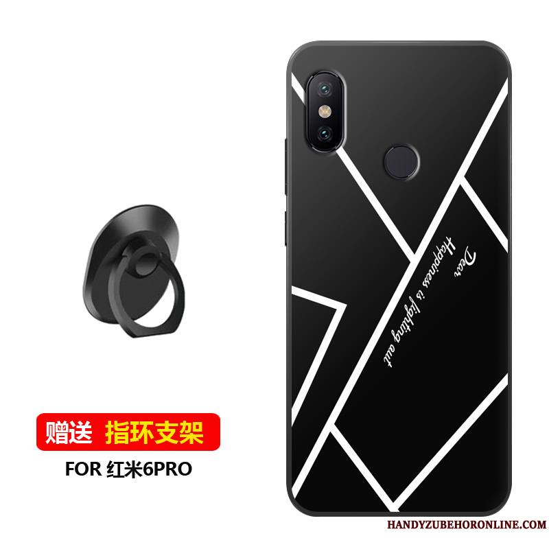 Redmi Note 6 Pro Coque Tempérer Incassable Téléphone Portable Délavé En Daim Membrane Étui Protection