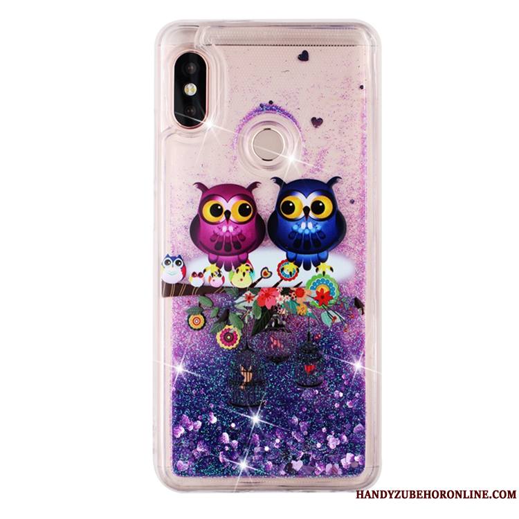 Redmi Note 6 Pro Coque Tout Compris Étui Incassable Rose Petit Liquide Téléphone Portable