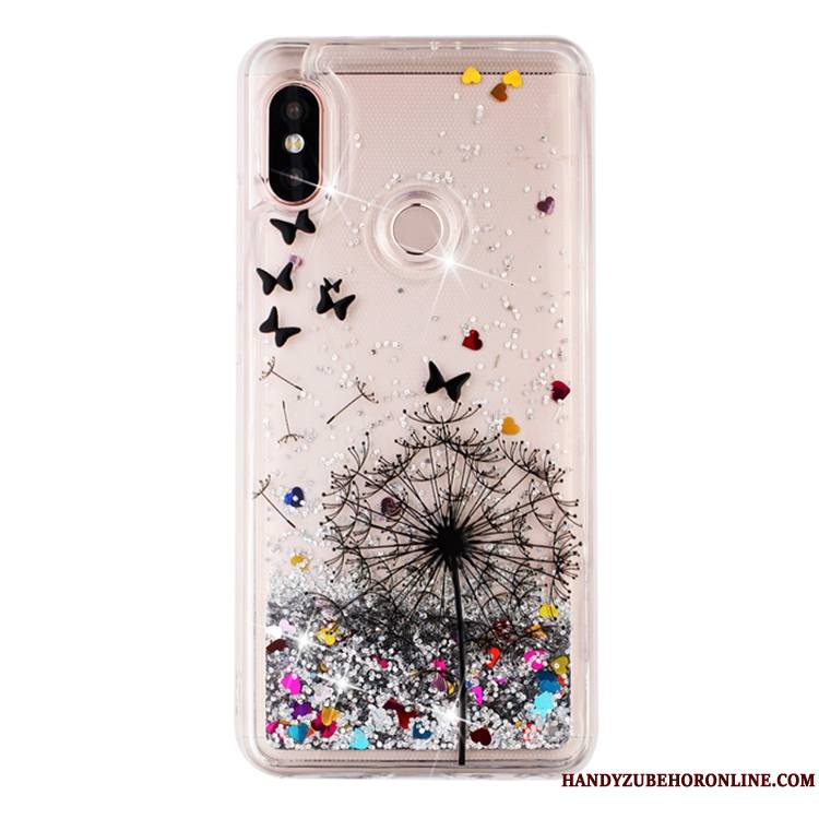 Redmi Note 6 Pro Coque Tout Compris Étui Incassable Rose Petit Liquide Téléphone Portable