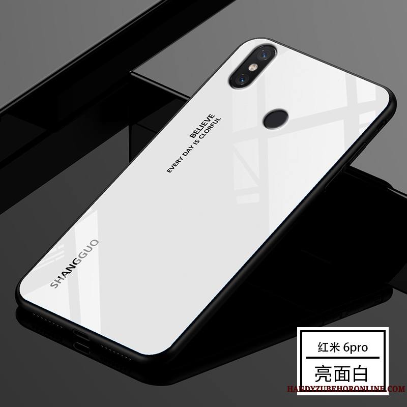 Redmi Note 6 Pro Incassable Violet Coque Tendance Verre De Téléphone Étui